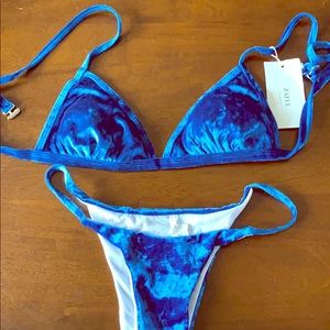 Crushed Velvet Bikini Set